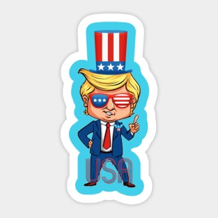 uncle sam trump independence day july 4th Sticker